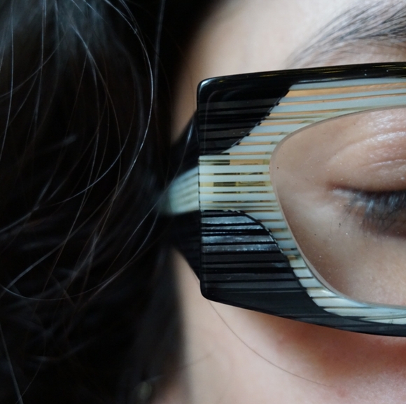 Theo Judy Black and White Acrylic Reading Eyeglasses - Picture 8 of 13